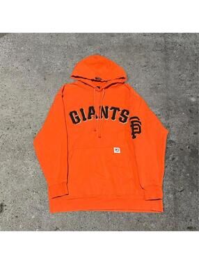 Y2K san Francisco giants mlb orange hoodie sleeve hit - size xl